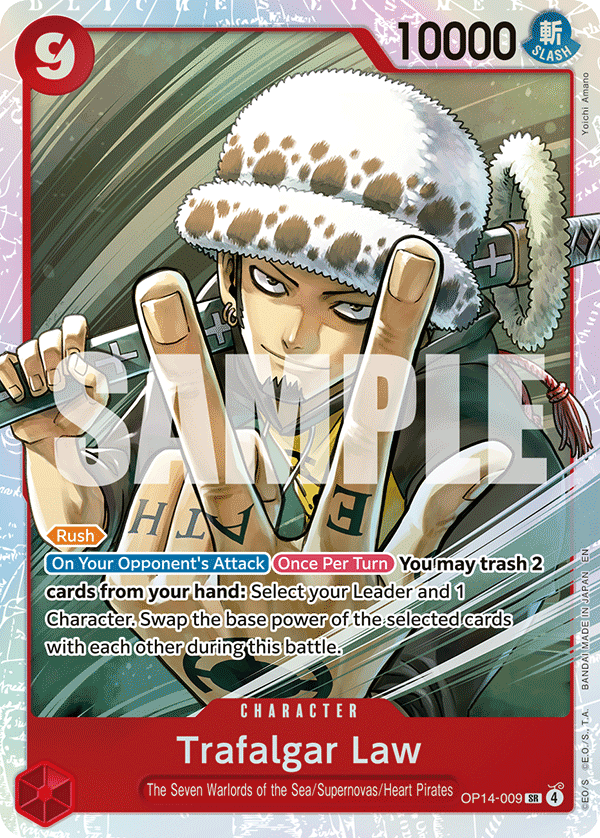 Trafalgar Law The Azure Sea's Seven - OP-14 One Piece Card Trafalgar Law The Azure Sea's Seven - OP-14 One Piece Card