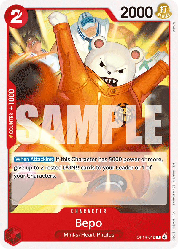Bepo The Azure Sea's Seven - OP-14 One Piece Card Bepo The Azure Sea's Seven - OP-14 One Piece Card