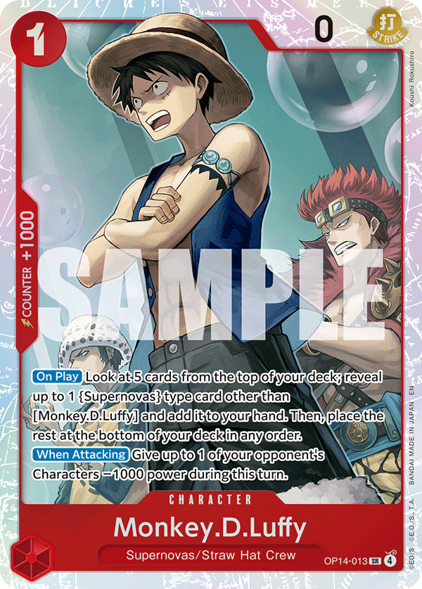 Monkey.D.Luffy The Azure Sea's Seven - OP-14 One Piece Card Monkey.D.Luffy The Azure Sea's Seven - OP-14 One Piece Card