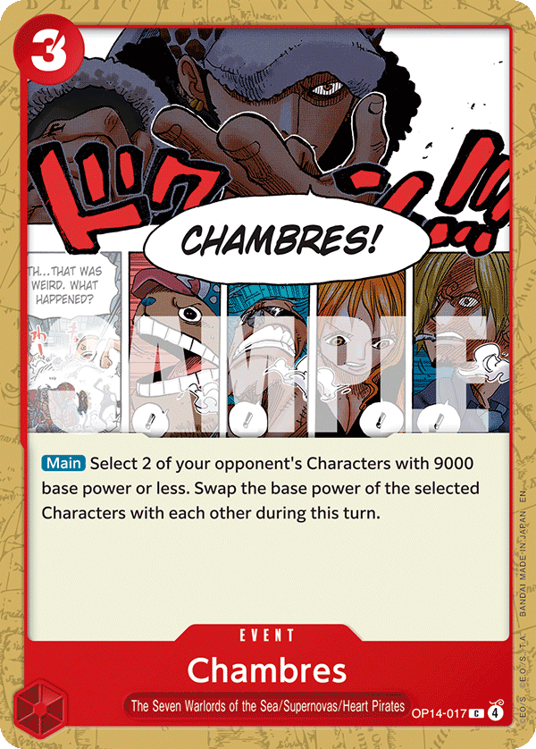 Chambres The Azure Sea's Seven - OP-14 One Piece Card Chambres The Azure Sea's Seven - OP-14 One Piece Card