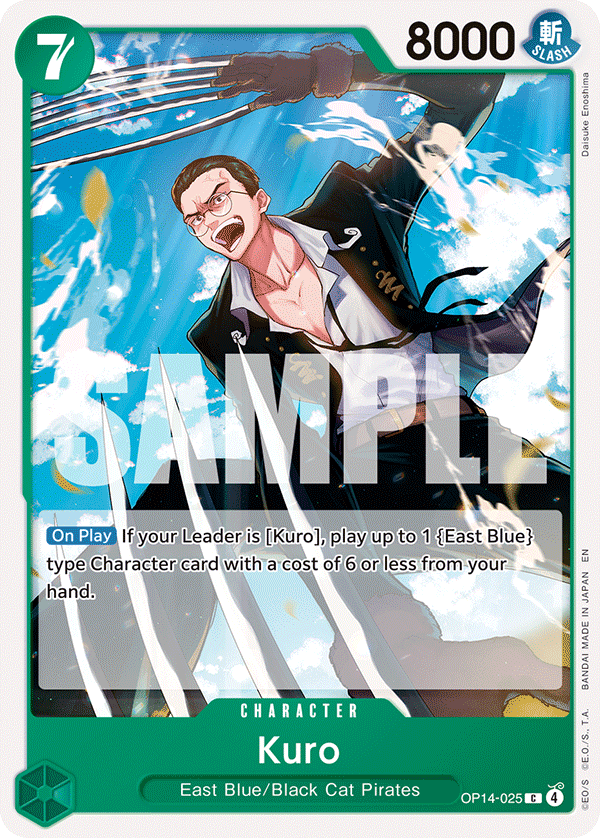 Kuro The Azure Sea's Seven - OP-14 One Piece Card Kuro The Azure Sea's Seven - OP-14 One Piece Card