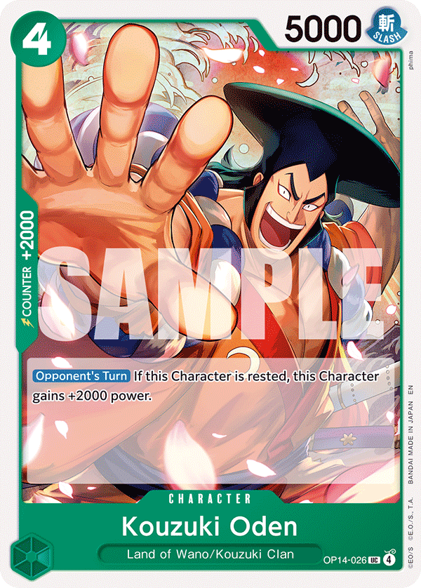 Kouzuki Oden The Azure Sea's Seven - OP-14 One Piece Card Kouzuki Oden The Azure Sea's Seven - OP-14 One Piece Card