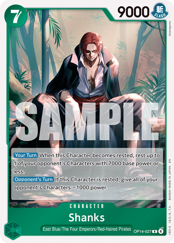 Shanks The Azure Sea's Seven - OP-14 One Piece Card Shanks The Azure Sea's Seven - OP-14 One Piece Card