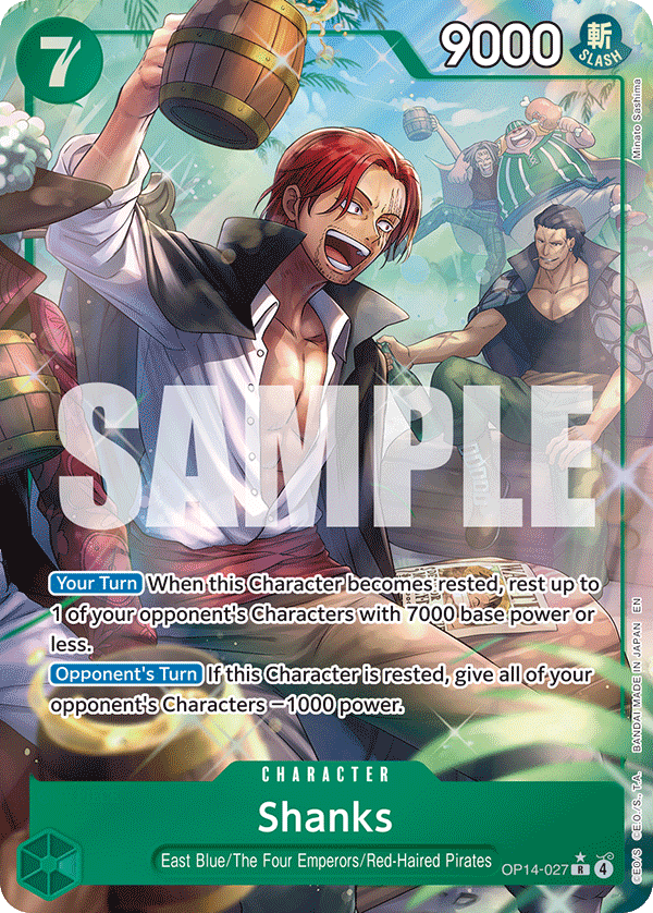 Shanks The Azure Sea's Seven - OP-14 One Piece Card Shanks The Azure Sea's Seven - OP-14 One Piece Card