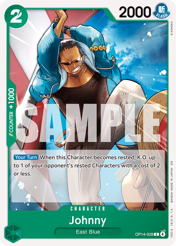 Johnny The Azure Sea's Seven - OP-14 One Piece Card Johnny The Azure Sea's Seven - OP-14 One Piece Card