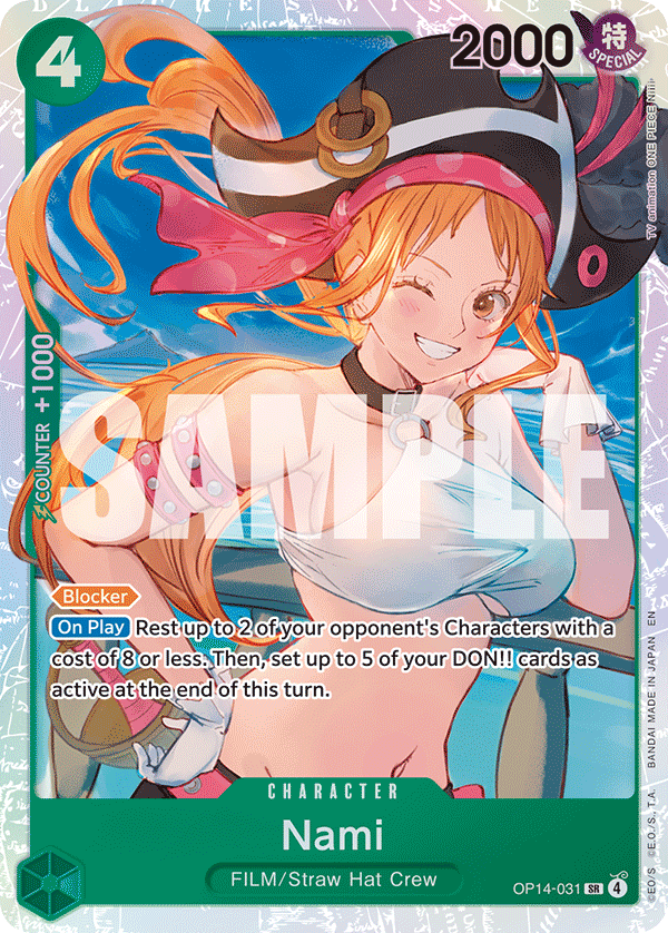 Nami The Azure Sea's Seven - OP-14 One Piece Card Nami The Azure Sea's Seven - OP-14 One Piece Card