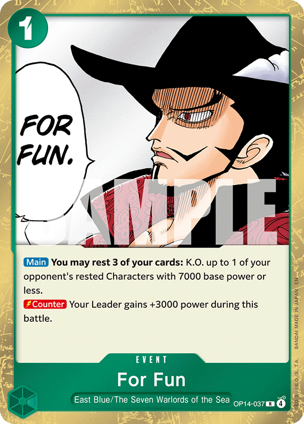 For Fun The Azure Sea's Seven - OP-14 One Piece Card For Fun The Azure Sea's Seven - OP-14 One Piece Card