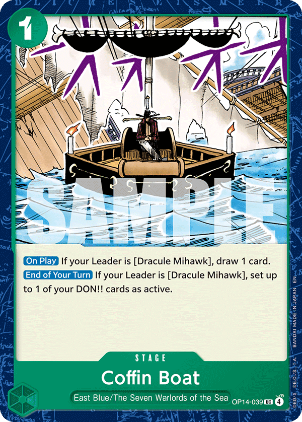 Coffin Boat The Azure Sea's Seven - OP-14 One Piece Card Coffin Boat The Azure Sea's Seven - OP-14 One Piece Card