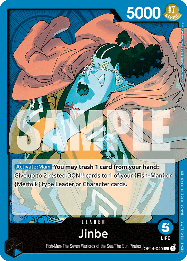 Jinbe The Azure Sea's Seven - OP-14 One Piece Card Jinbe The Azure Sea's Seven - OP-14 One Piece Card