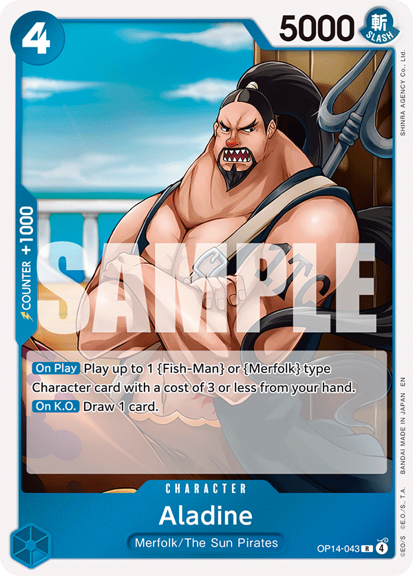 Aladine The Azure Sea's Seven - OP-14 One Piece Card Aladine The Azure Sea's Seven - OP-14 One Piece Card