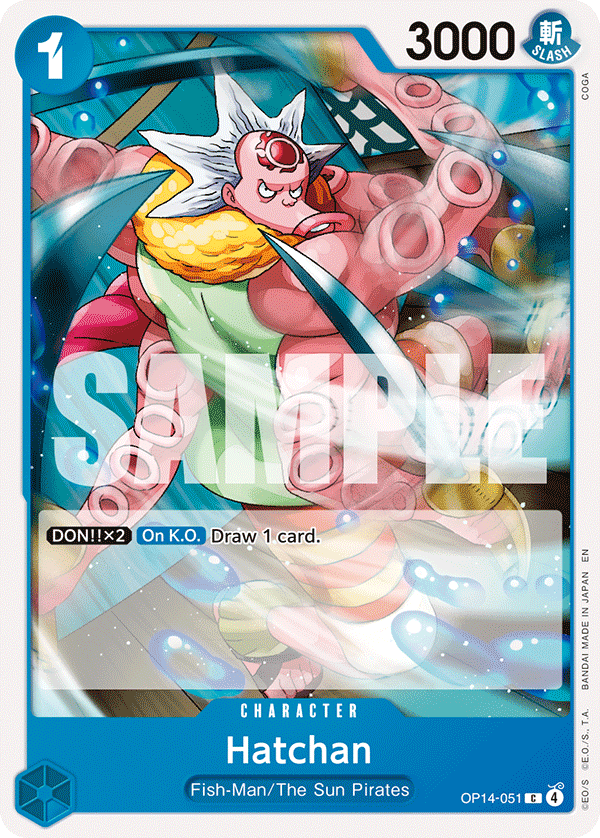 Hatchan The Azure Sea's Seven - OP-14 One Piece Card Hatchan The Azure Sea's Seven - OP-14 One Piece Card