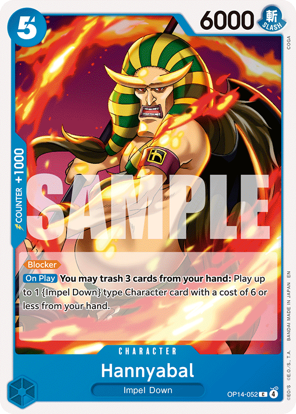 Hannyabal The Azure Sea's Seven - OP-14 One Piece Card Hannyabal The Azure Sea's Seven - OP-14 One Piece Card