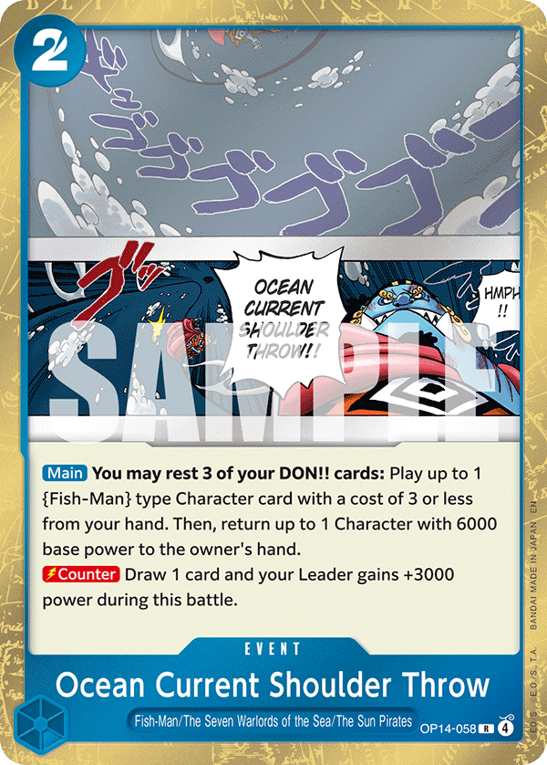 Ocean Current Shoulder Throw The Azure Sea's Seven - OP-14 One Piece Card Ocean Current Shoulder Throw The Azure Sea's Seven - OP-14 One Piece Card
