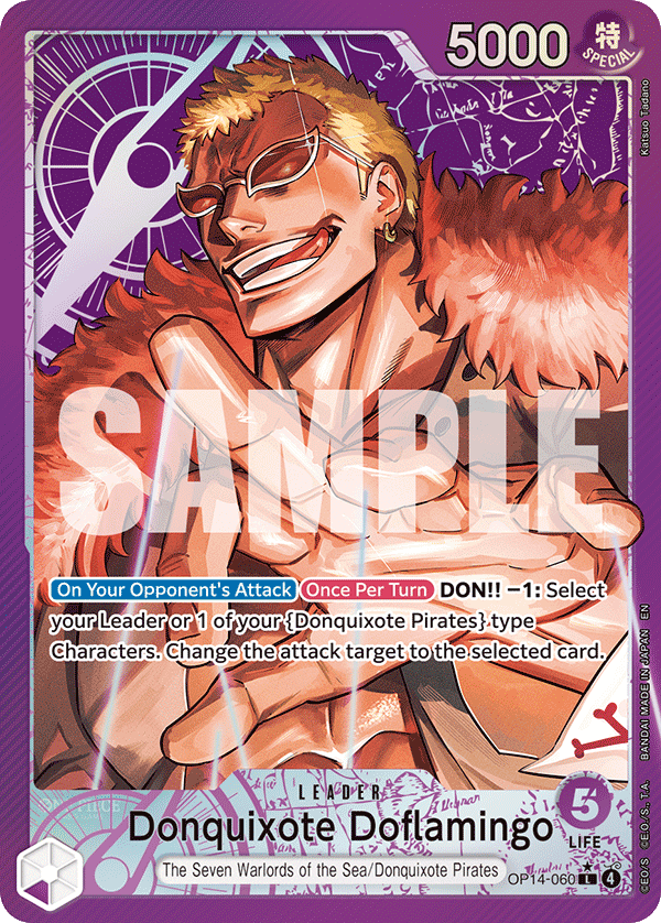 Donquixote Doflamingo The Azure Sea's Seven - OP-14 One Piece Card Donquixote Doflamingo The Azure Sea's Seven - OP-14 One Piece Card
