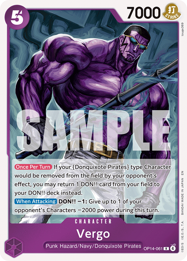 Vergo The Azure Sea's Seven - OP-14 One Piece Card Vergo The Azure Sea's Seven - OP-14 One Piece Card