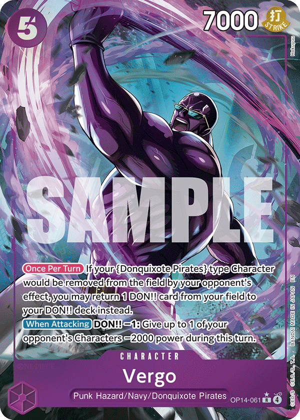 Vergo The Azure Sea's Seven - OP-14 One Piece Card Vergo The Azure Sea's Seven - OP-14 One Piece Card