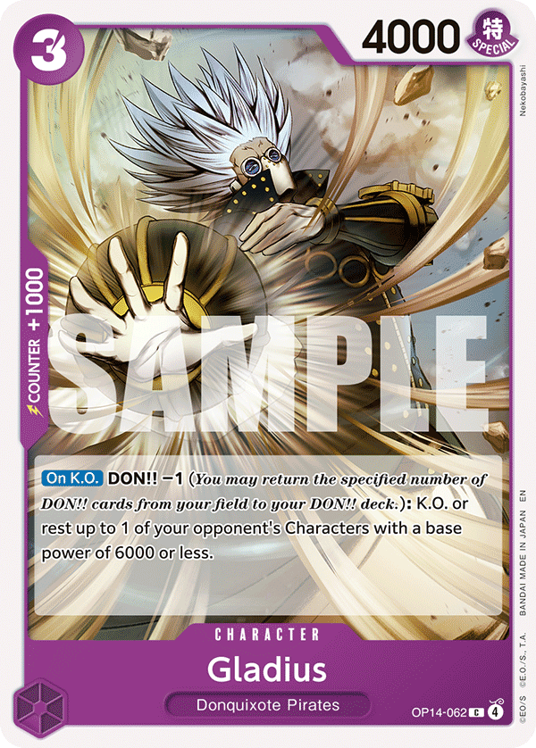 Gladius The Azure Sea's Seven - OP-14 One Piece Card Gladius The Azure Sea's Seven - OP-14 One Piece Card