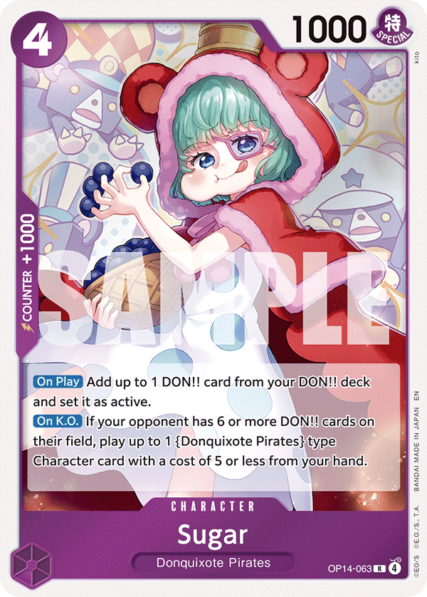 Sugar The Azure Sea's Seven - OP-14 One Piece Card Sugar The Azure Sea's Seven - OP-14 One Piece Card