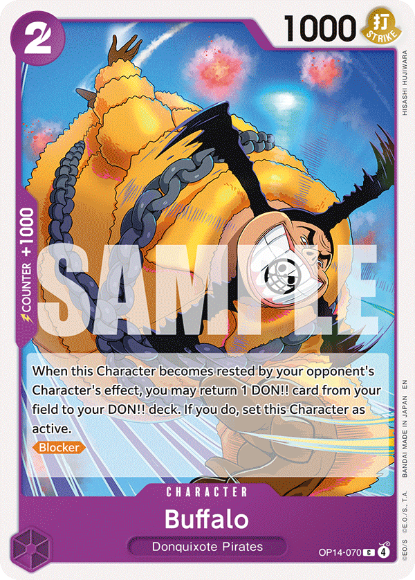 Buffalo The Azure Sea's Seven - OP-14 One Piece Card Buffalo The Azure Sea's Seven - OP-14 One Piece Card