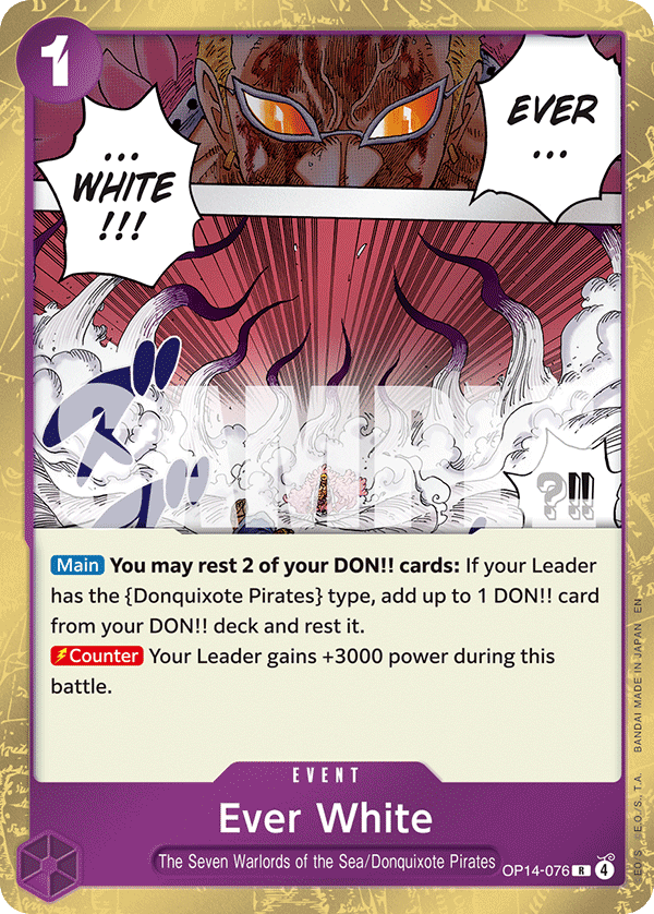Ever White The Azure Sea's Seven - OP-14 One Piece Card Ever White The Azure Sea's Seven - OP-14 One Piece Card