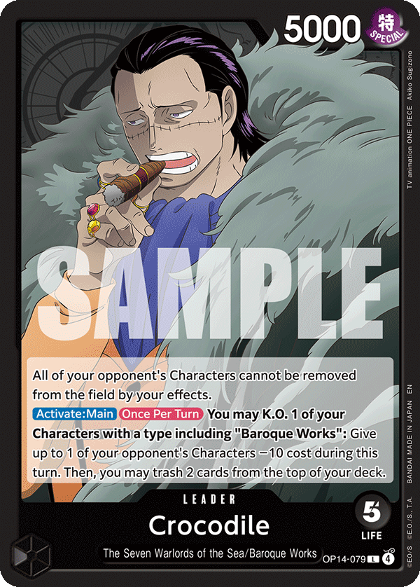 Crocodile The Azure Sea's Seven - OP-14 One Piece Card Crocodile The Azure Sea's Seven - OP-14 One Piece Card
