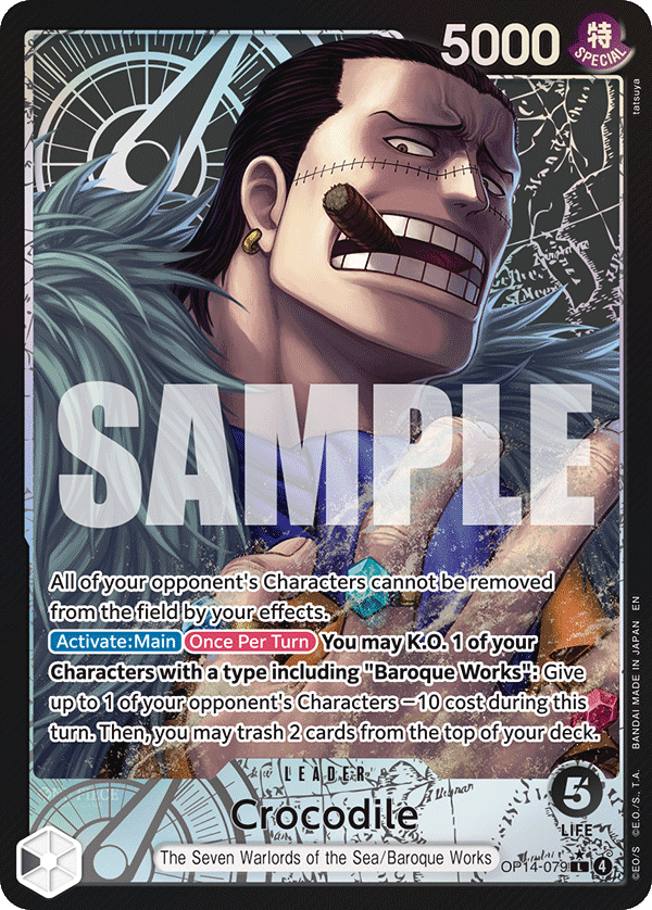 Crocodile The Azure Sea's Seven - OP-14 One Piece Card Crocodile The Azure Sea's Seven - OP-14 One Piece Card