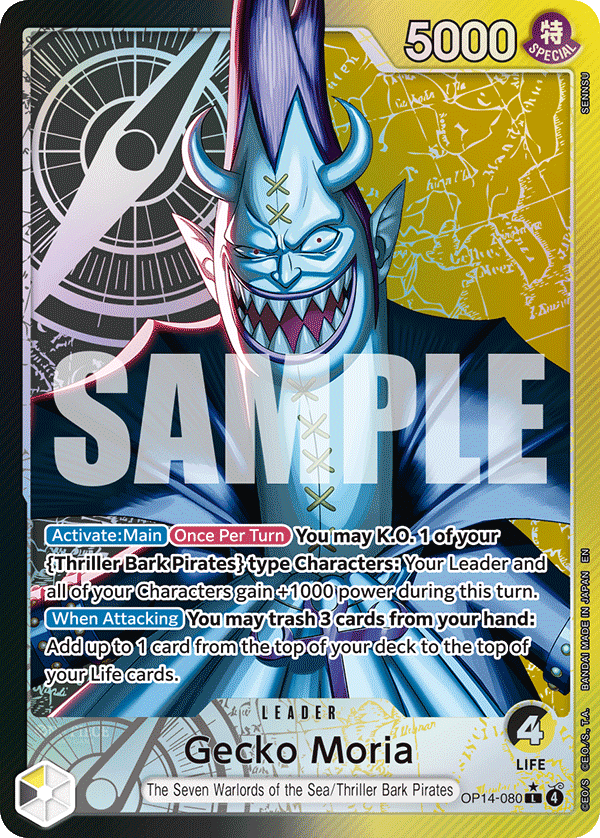Gecko Moria The Azure Sea's Seven - OP-14 One Piece Card Gecko Moria The Azure Sea's Seven - OP-14 One Piece Card