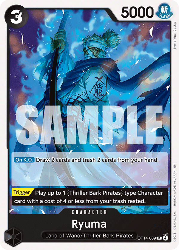 Ryuma The Azure Sea's Seven - OP-14 One Piece Card Ryuma The Azure Sea's Seven - OP-14 One Piece Card