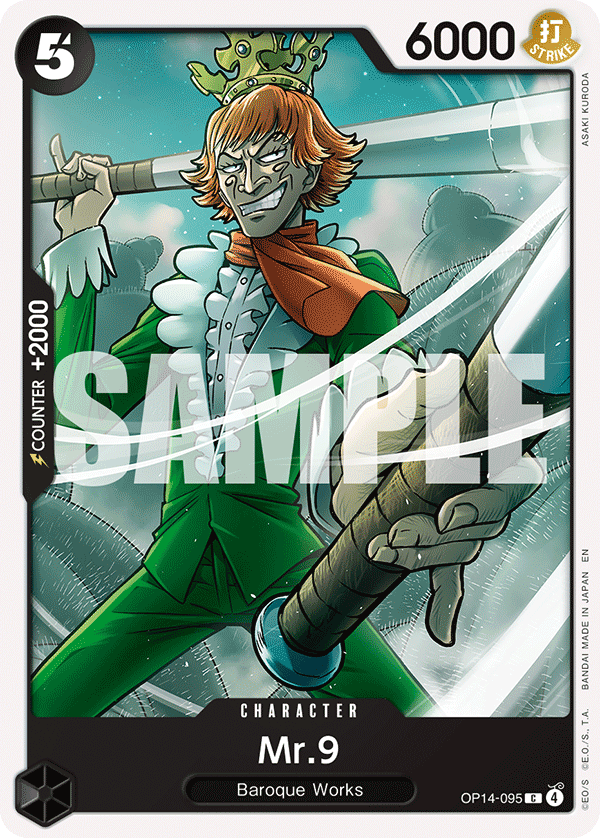Mr.9 The Azure Sea's Seven - OP-14 One Piece Card Mr.9 The Azure Sea's Seven - OP-14 One Piece Card