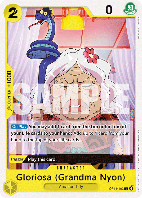 Gloriosa (Grandma Nyon) The Azure Sea's Seven - OP-14 One Piece Card Gloriosa (Grandma Nyon) The Azure Sea's Seven - OP-14 One Piece Card