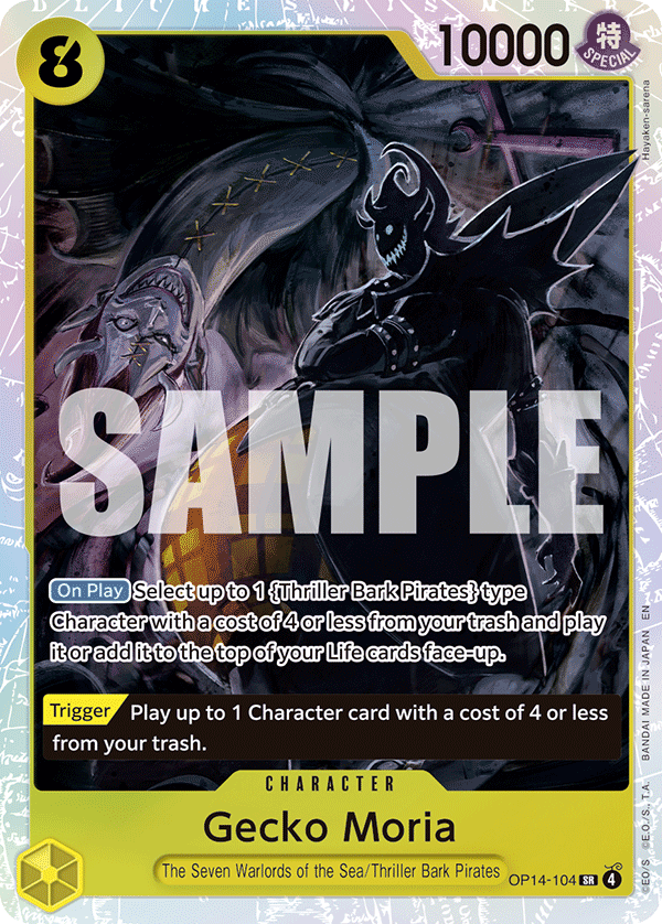 Gecko Moria The Azure Sea's Seven - OP-14 One Piece Card Gecko Moria The Azure Sea's Seven - OP-14 One Piece Card