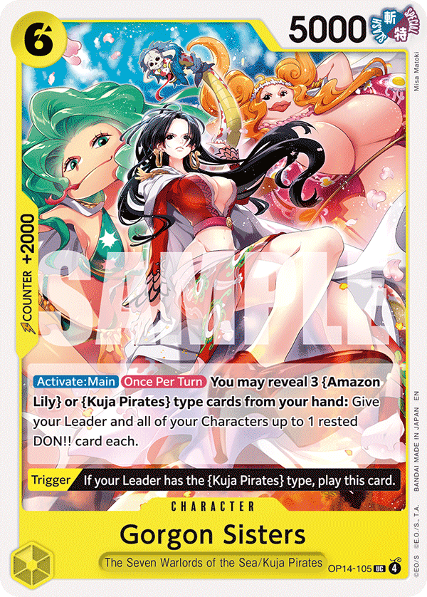 Gorgon Sisters The Azure Sea's Seven - OP-14 One Piece Card Gorgon Sisters The Azure Sea's Seven - OP-14 One Piece Card