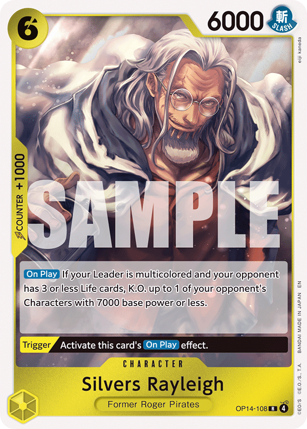Silvers Rayleigh The Azure Sea's Seven - OP-14 One Piece Card Silvers Rayleigh The Azure Sea's Seven - OP-14 One Piece Card