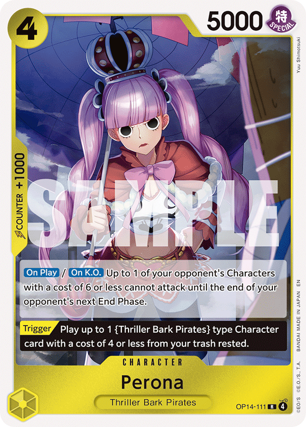 Perona The Azure Sea's Seven - OP-14 One Piece Card Perona The Azure Sea's Seven - OP-14 One Piece Card