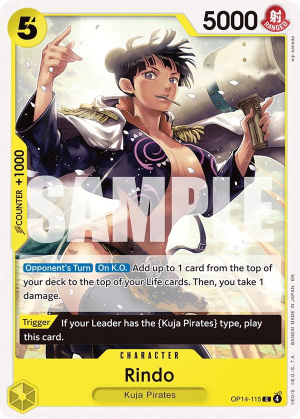 Rindo The Azure Sea's Seven - OP-14 One Piece Card Rindo The Azure Sea's Seven - OP-14 One Piece Card