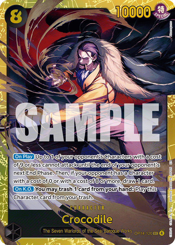 Crocodile The Azure Sea's Seven - OP-14 One Piece Card Crocodile The Azure Sea's Seven - OP-14 One Piece Card