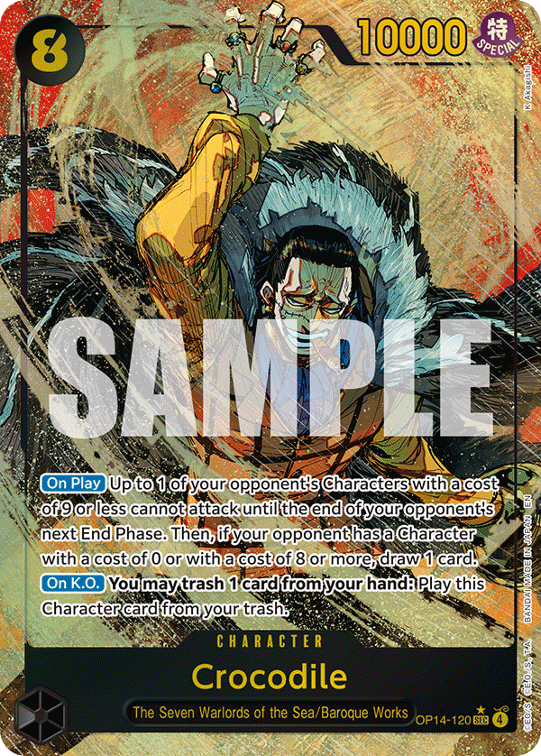 Crocodile The Azure Sea's Seven - OP-14 One Piece Card Crocodile The Azure Sea's Seven - OP-14 One Piece Card