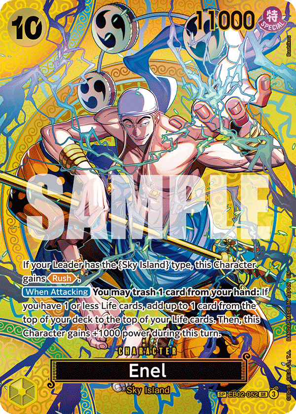 Enel Adventure On Kami's Island - OP-15 One Piece Card Enel Adventure On Kami's Island - OP-15 One Piece Card
