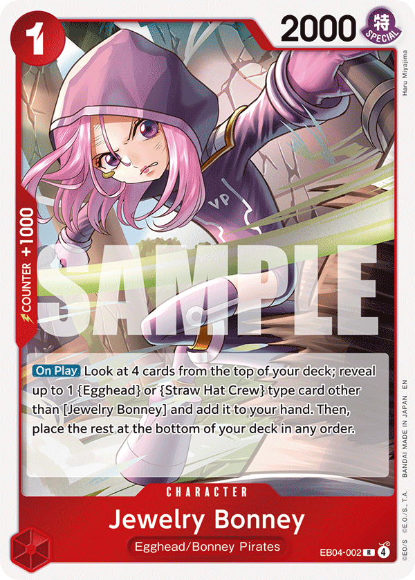 Jewelry Bonney Adventure On Kami's Island - OP-15 One Piece Card Jewelry Bonney Adventure On Kami's Island - OP-15 One Piece Card