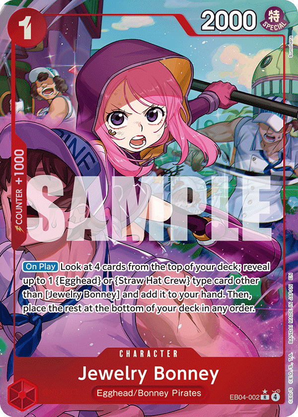 Jewelry Bonney Adventure On Kami's Island - OP-15 One Piece Card Jewelry Bonney Adventure On Kami's Island - OP-15 One Piece Card