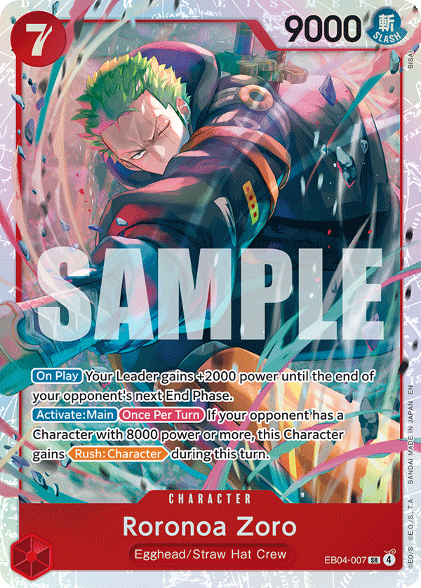Roronoa Zoro Adventure On Kami's Island - OP-15 One Piece Card Roronoa Zoro Adventure On Kami's Island - OP-15 One Piece Card