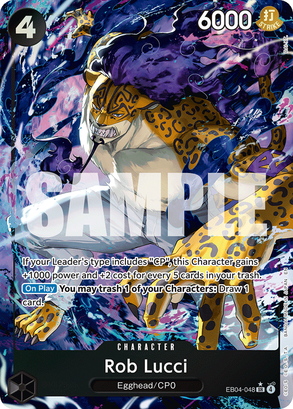 Rob Lucci Adventure On Kami's Island - OP-15 One Piece Card Rob Lucci Adventure On Kami's Island - OP-15 One Piece Card