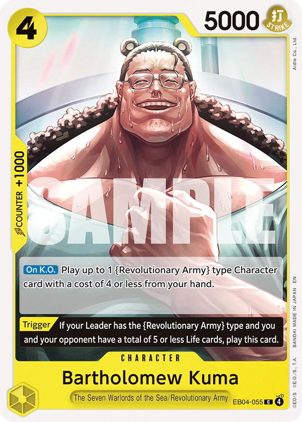Bartholomew Kuma Adventure On Kami's Island - OP-15 One Piece Card Bartholomew Kuma Adventure On Kami's Island - OP-15 One Piece Card