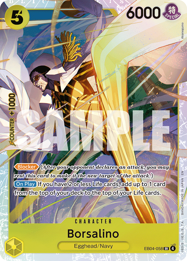 Borsalino Adventure On Kami's Island - OP-15 One Piece Card Borsalino Adventure On Kami's Island - OP-15 One Piece Card