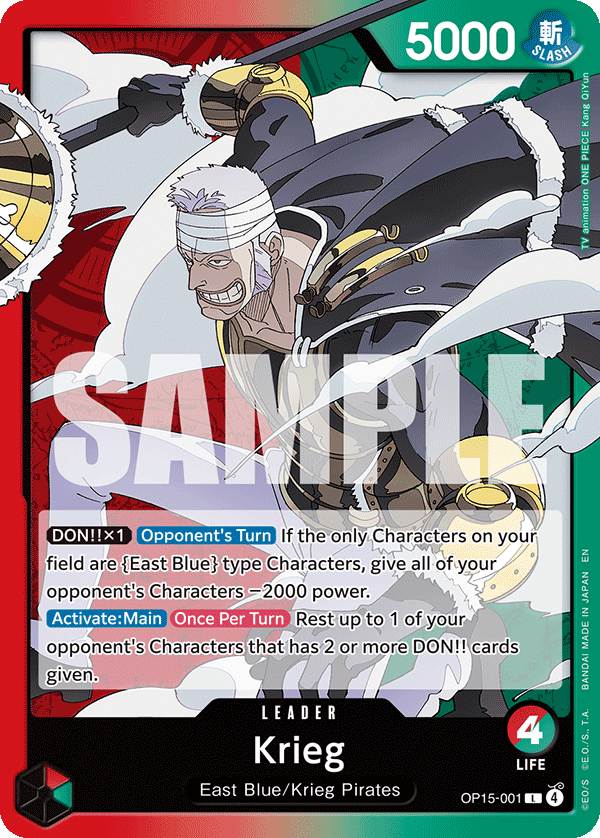 Krieg Adventure On Kami's Island - OP-15 One Piece Card Krieg Adventure On Kami's Island - OP-15 One Piece Card