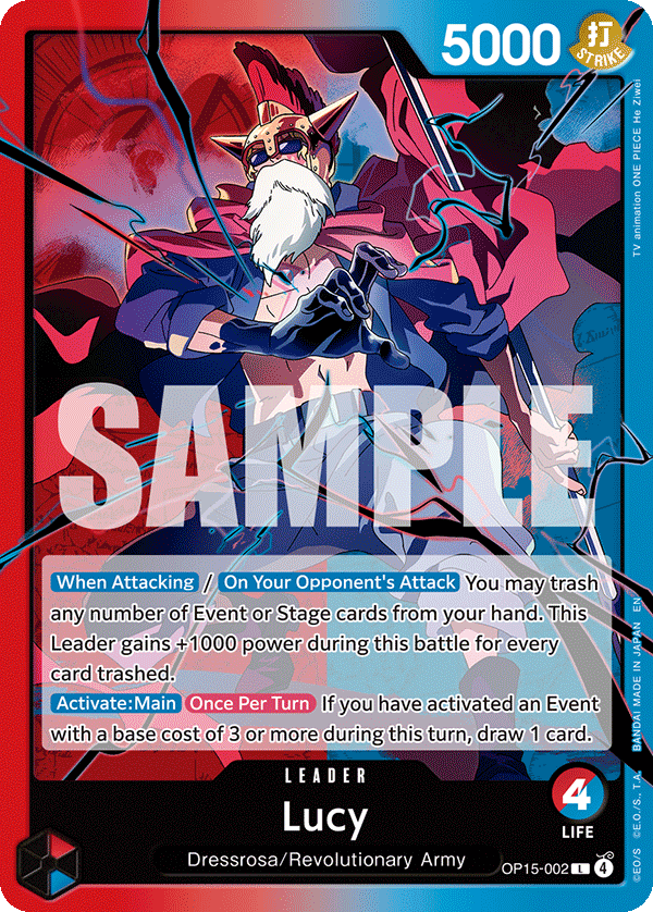 Lucy Adventure On Kami's Island - OP-15 One Piece Card Lucy Adventure On Kami's Island - OP-15 One Piece Card