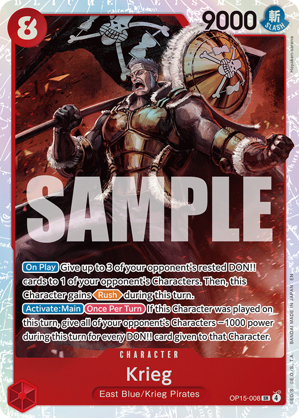 Krieg Adventure On Kami's Island - OP-15 One Piece Card Krieg Adventure On Kami's Island - OP-15 One Piece Card