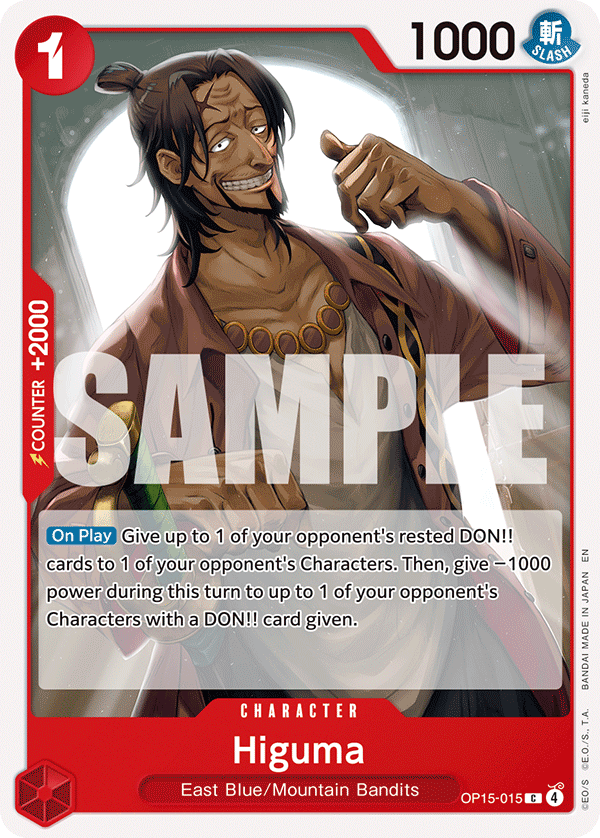 Higuma Adventure On Kami's Island - OP-15 One Piece Card Higuma Adventure On Kami's Island - OP-15 One Piece Card