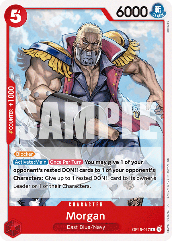 Morgan Adventure On Kami's Island - OP-15 One Piece Card Morgan Adventure On Kami's Island - OP-15 One Piece Card