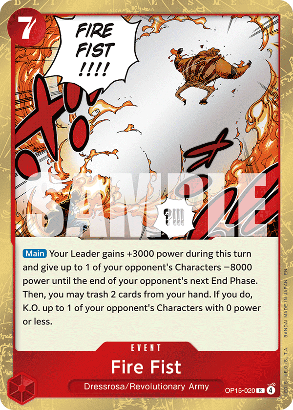 Fire Fist Adventure On Kami's Island - OP-15 One Piece Card Fire Fist Adventure On Kami's Island - OP-15 One Piece Card